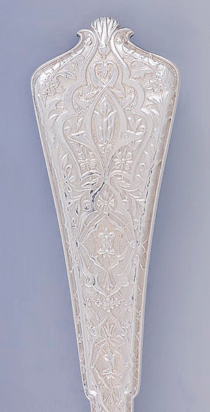 6 Antique c1880 Tiffany Persian 1872 Sterling Silver Teaspoons