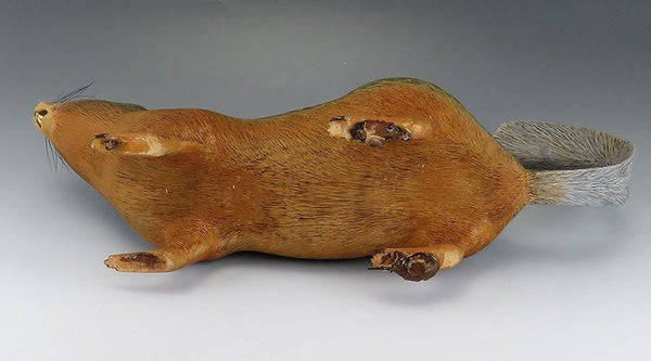 Realistic Hand Made Naturalist Ground Squirrel Museum Quality Wood Figure