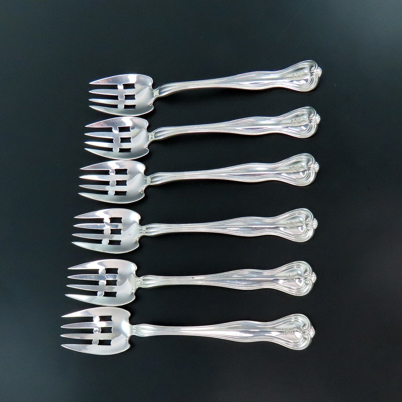 Great Watson Mount Vernon 6 Ramekin Forks R Mono 5" Long