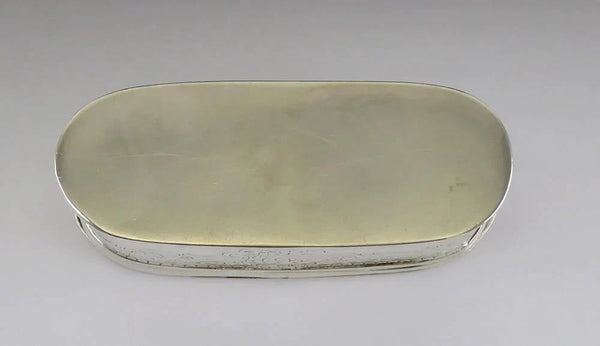 Exquisite c1740s French? European Silver Double Ended Oval Snuff Box Hand Chased