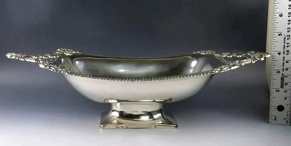 c1840s Superb German 800 Silver Footed Serving Dish / Bowl