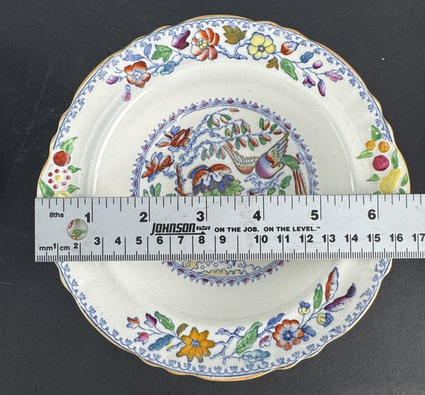 Fine Set 6 c1920s Mason's Ironstone China Flying Bird 6.5" Fruit Dessert Bowls