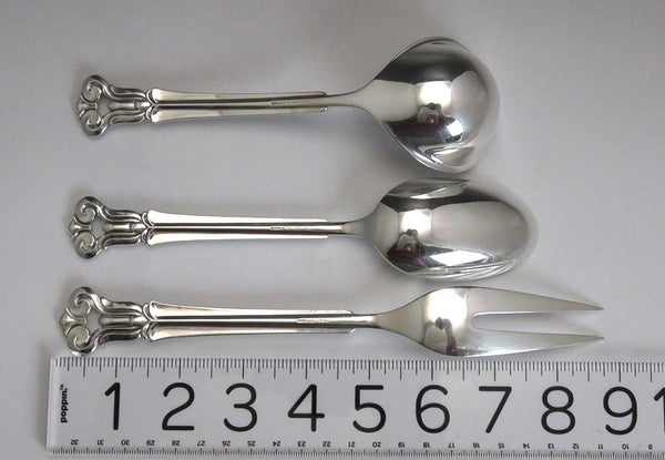 Great Cohr Sterling Silver 52pc Monica Flatware Set Service for 8