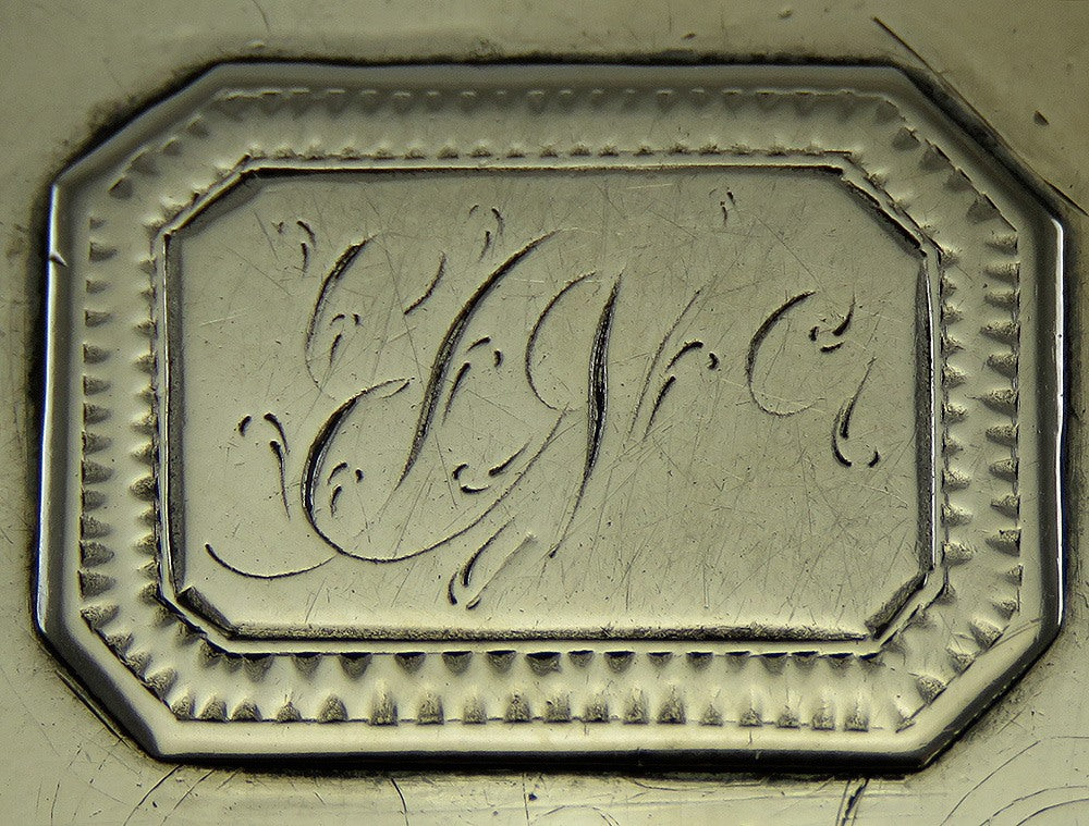 Antique Sterling Silver Mounted Cowrie Shell Snuff Box 18th Century