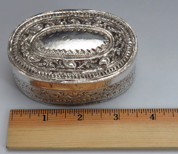 Lovely Mid-Late 1800's Antique Asian 900 Silver Box