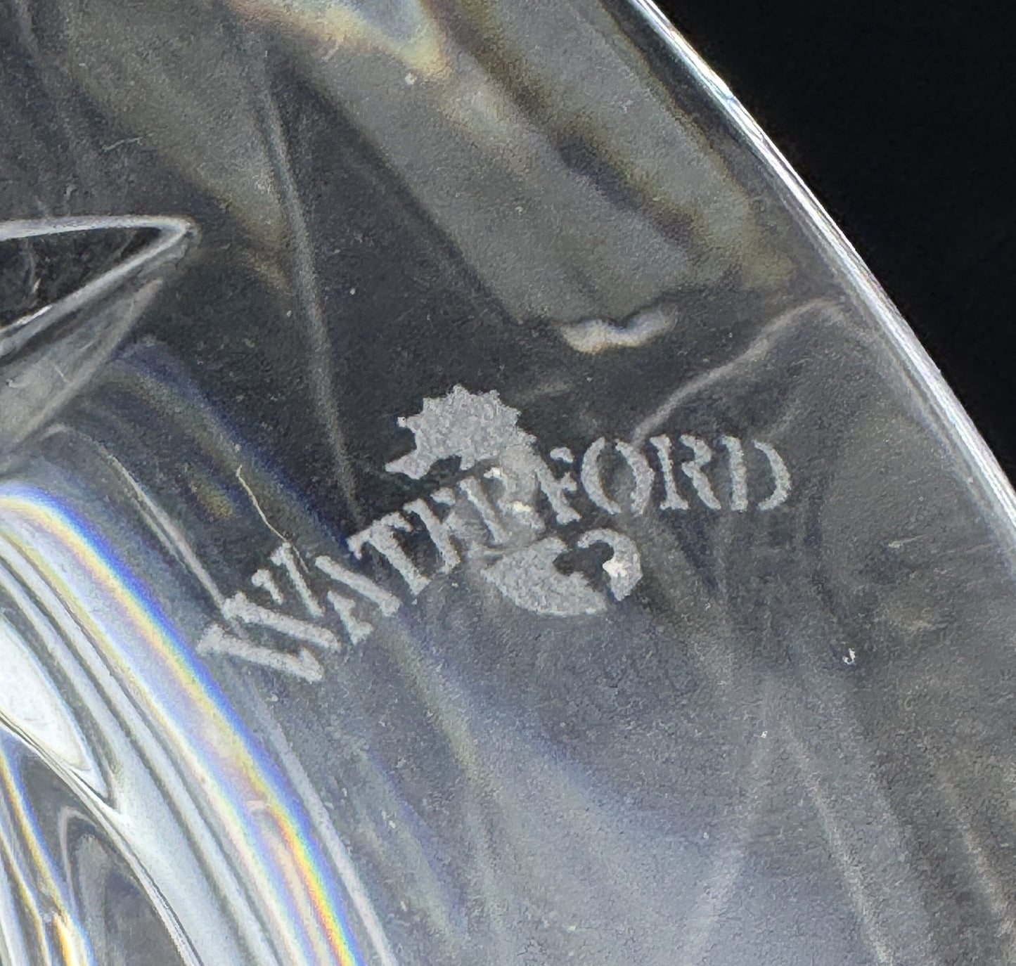 Limited Edition Waterford Cut Glass Crystal Holiday Ribbon Bow Footed Bowl