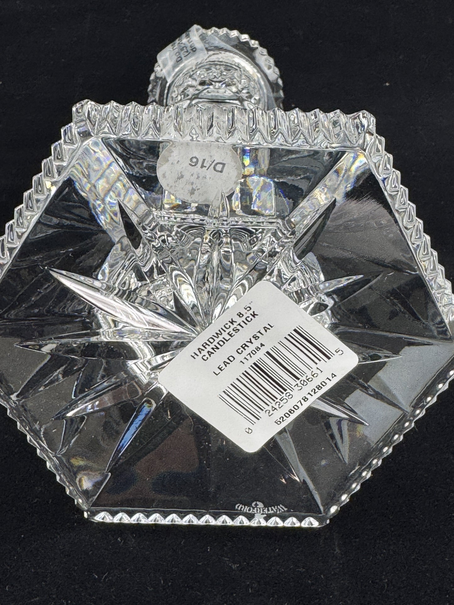 Pristine Pair Waterford Irish Crystal Glass 8.5" Hardwick Candlesticks