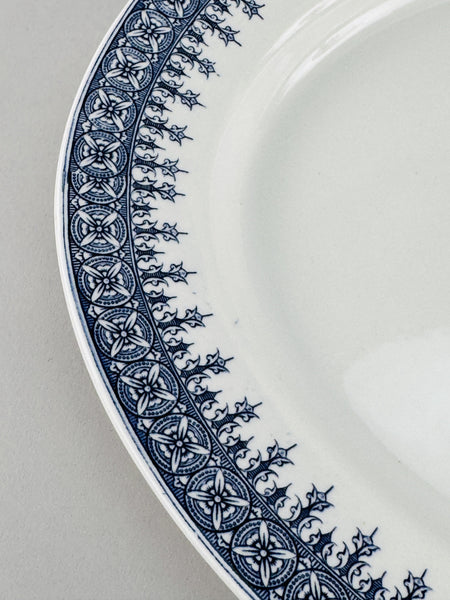 Antique Large Oval 1890 Royal Worcester Serving Platter Blue and White