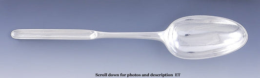 Rare 1761 Antique Scottish Sterling Silver Double Marrow Scoop Spoon 9"