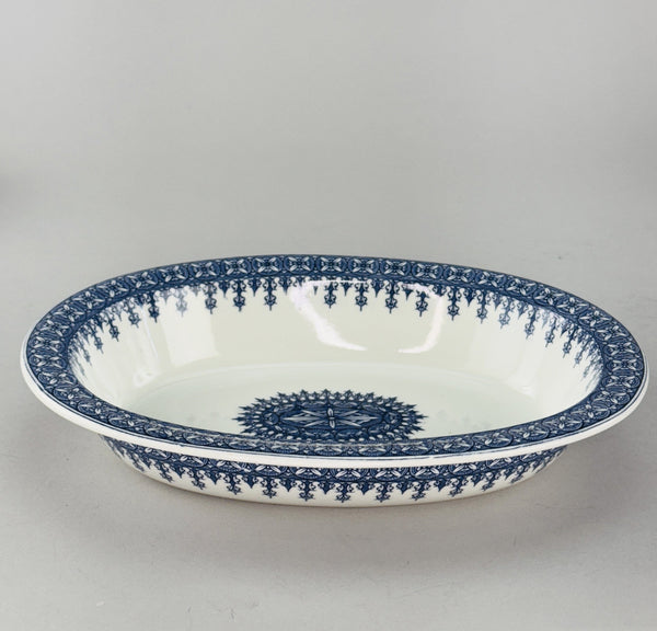 Antique 2 Royal Worcester Blue and White Serving Bowls from 1890
