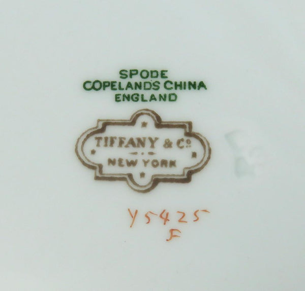 12 Antique c1930 English Porcelain Spode Copeland Golden Fruit Lunch Plates 9"