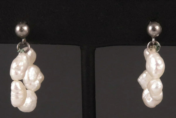 Natural Freshwater Pearl & Sterling Silver Necklace Bracelet Earring Jewelry Set