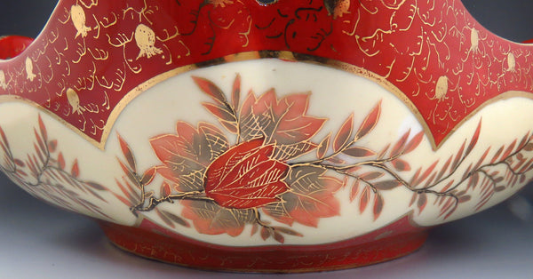 Beautiful B&D Japanese Style Porcelain Bowl w/ Birds Flowers