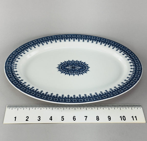 Antique Oval 1890 Royal Worcester Serving Platter Blue and White