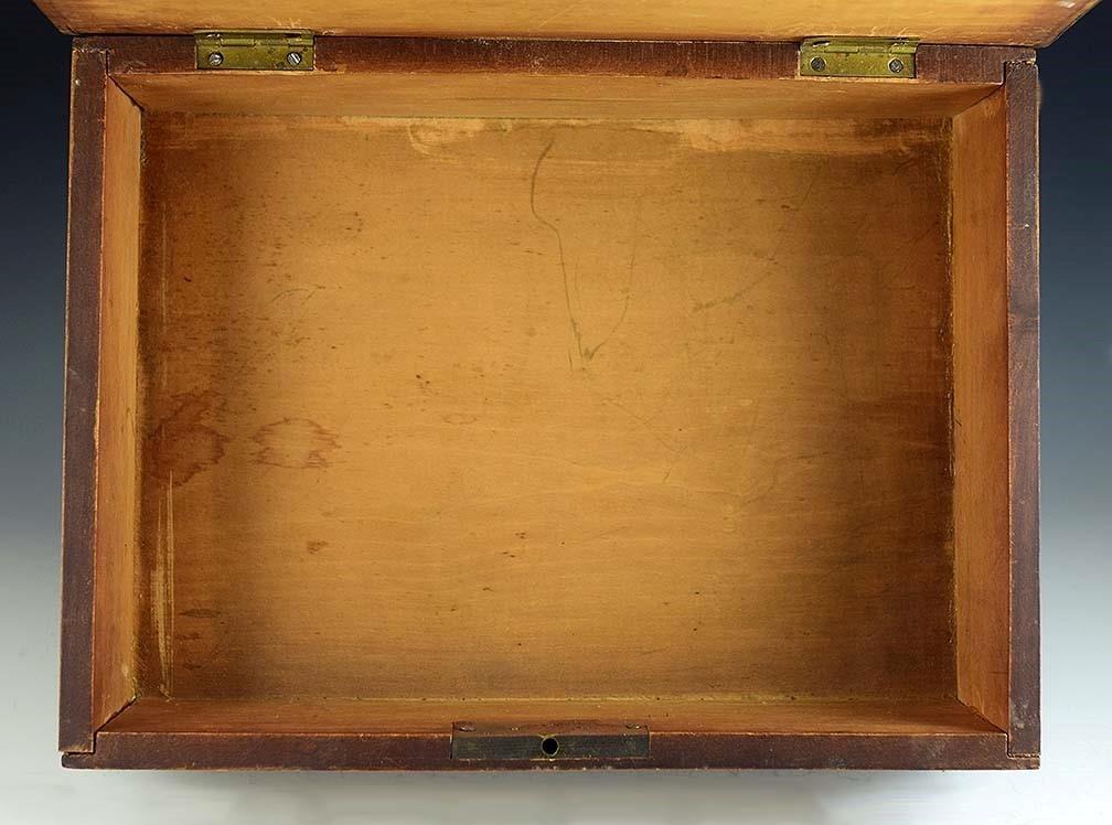 Antique Late 1800s Raised Box w/Classical Greco Roman Hand Painted Decor