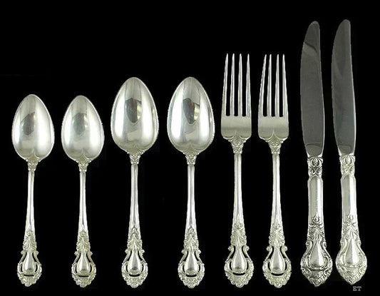 8pc Stieff Royal Dynasty Sterling Silver Place Settings