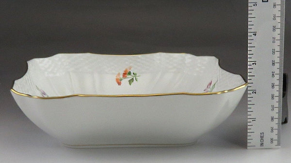 Lovely Royal Copenhagen Light Saxon Flower 493 Square Vegetable Serving Bowl