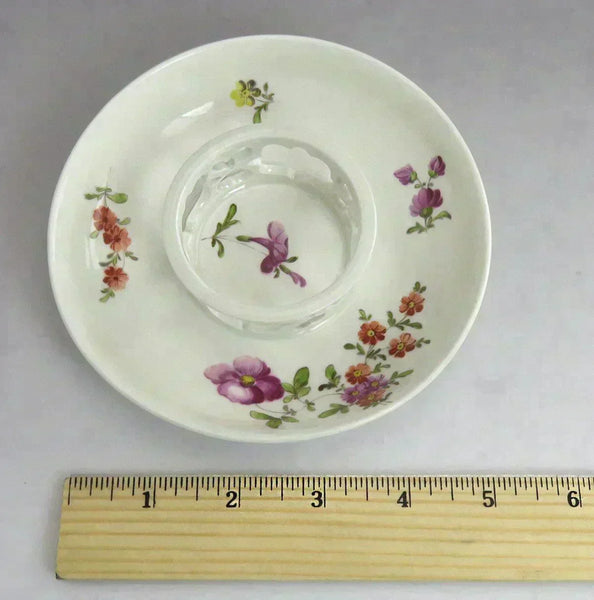 Antique 1700's Royal Vienna Austrian Porcelain Trembleuse Saucer