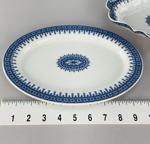Antique 2 Royal Worcester Serving Pieces Platter and Bowl from 1890
