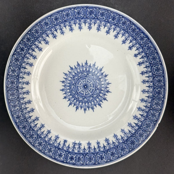 9 Royal Worcester 6 Inch Bread Plates Blue and White 1901