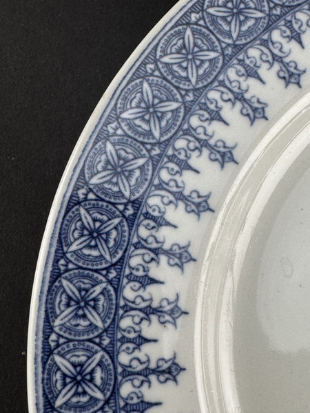 9 Royal Worcester 6 Inch Bread Plates Blue and White 1901