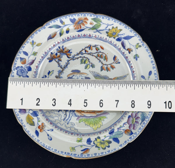 Rare Set 10 c1815 English Georgian Davenport Flying Bird 9.5" Luncheon Plates