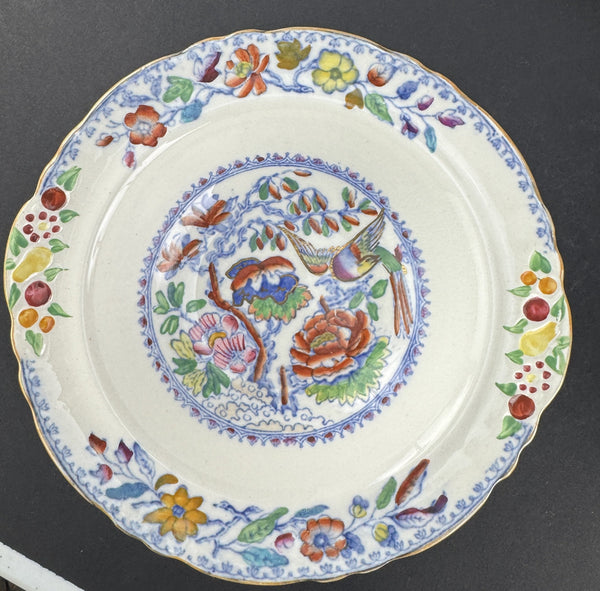 Great Set 12 c1920s Mason's Ironstone China Flying Bird 6.5" Dessert Fruit Bowls