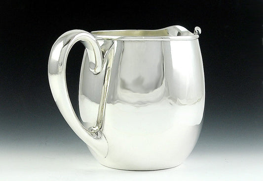Antique c1920 Art Deco Arthur Stone Sterling Silver Milk Pitcher