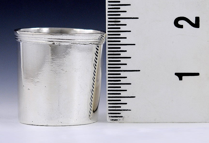 Antique 17th 18th Century Continental European Silver Beaker Cup 1 3/4"