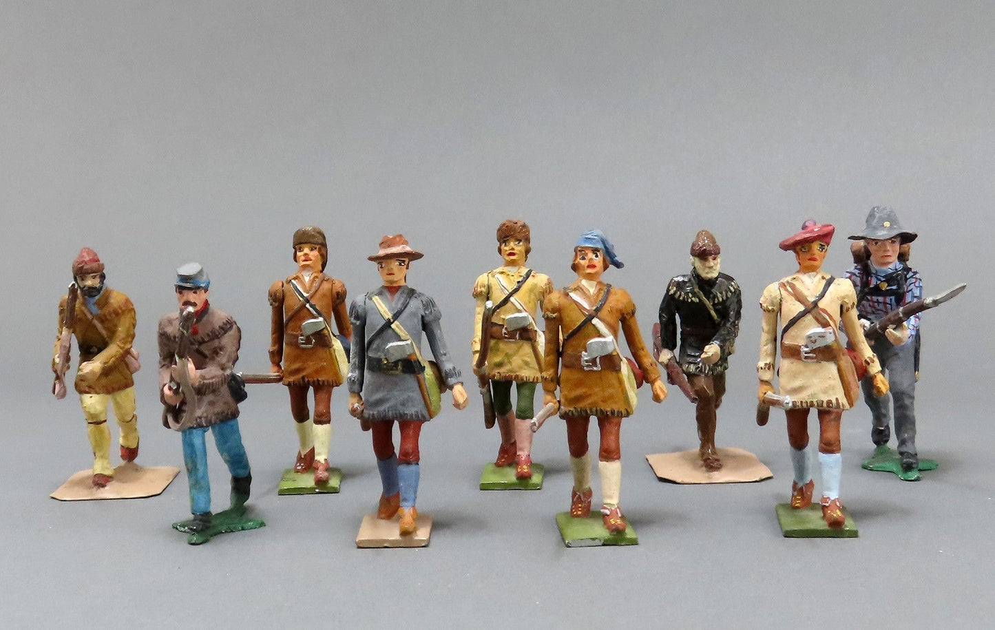 9 VTG Lead Soldiers American Civil War 4th Virginia Confederate Infantry