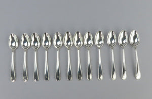 Great Set 12 J. E. Caldwell Antique Sterling Silver Demitasse Spoons D Mono