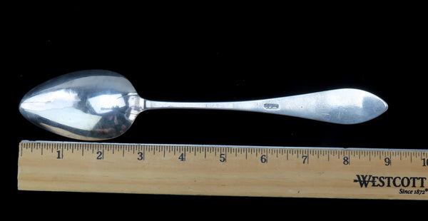 Lovely 1790s Coin Silver Serving Spoon Pointed End 9 Inches