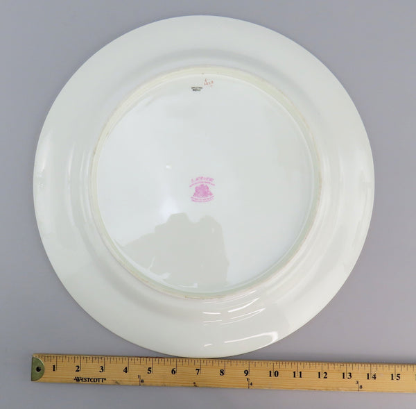 Large Cauldon English Porcelain Round Tray Platter L6228 Cobalt/Gilded 14 3/8"