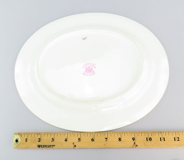 Fine Cauldon English Porcelain Cobalt and Gold Border Medium Platter Tray