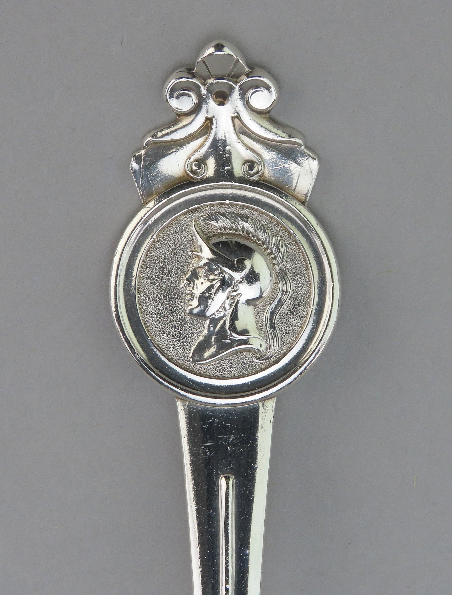 Gorham Medallion pattern Sterling Silver Large Serving Spoon Crisp