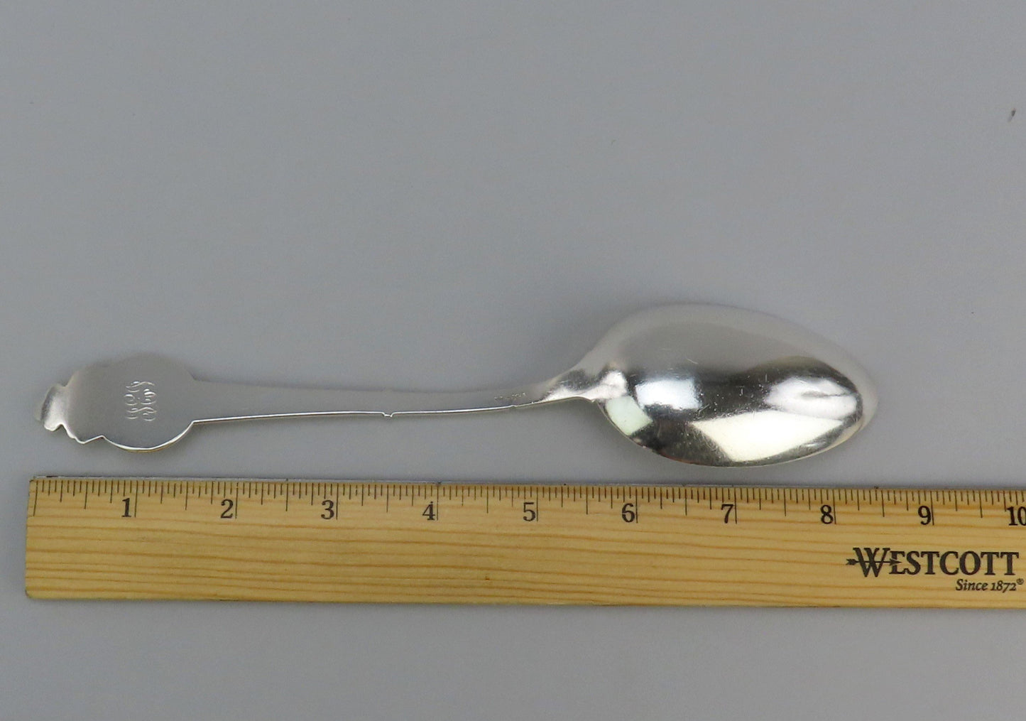 Gorham Medallion pattern Sterling Silver Large Serving Spoon Crisp