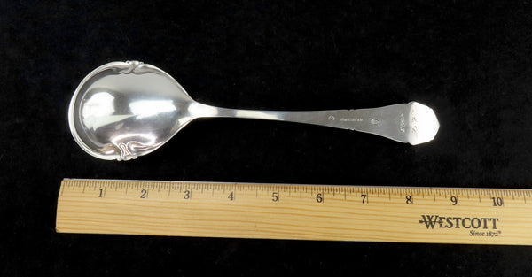 Fine 1925 Danish Silver Handwrought French Lily Fransk Lilje 9" Serving Spoon