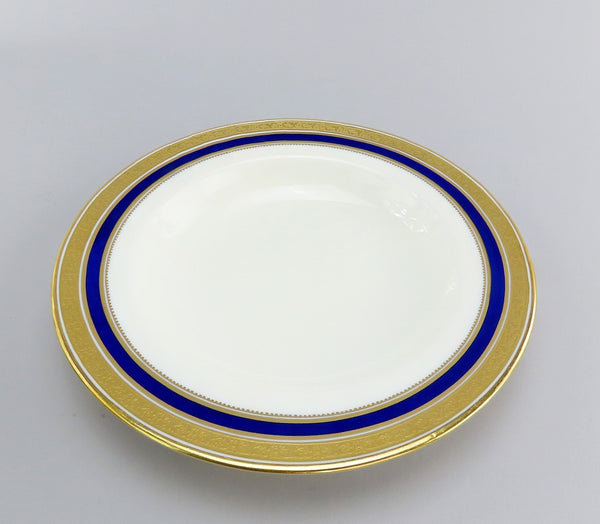 10 Pretty Cauldon Porcelain Cobalt Wide Rimmed Soup Bowl 6228