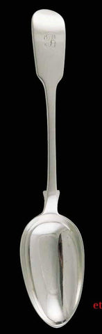 1839 Early Victorian English Sterling Silver W Eaton Large Spoon