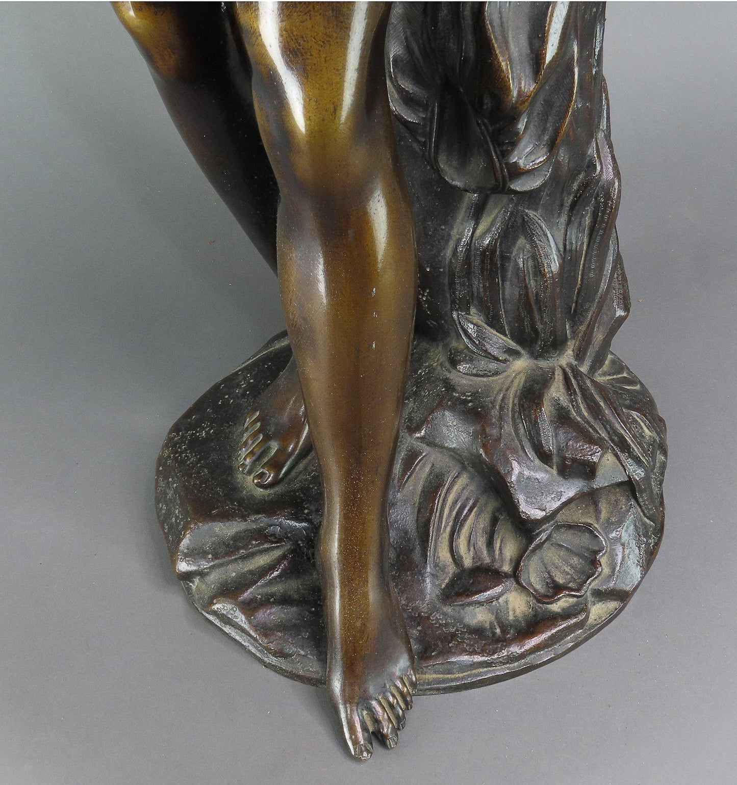 Superb French Bronze Nude Bathing Woman Nymph Statue a. Etienne Maurice Falconet