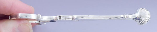 c1740-1755 Rare English Georgian Sterling Silver Sugar Nips Scissors Tongs