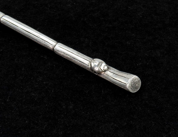 Rare 1891 Danish Silver Aesthetic Movement Branch and Ladybug Serving Spoon