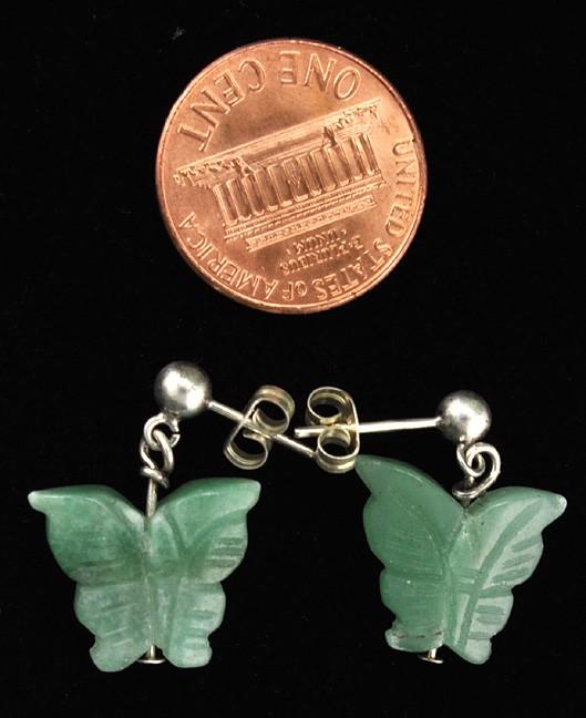 Rose Quartz Pearl Jade Butterfly Necklace Earrings Set