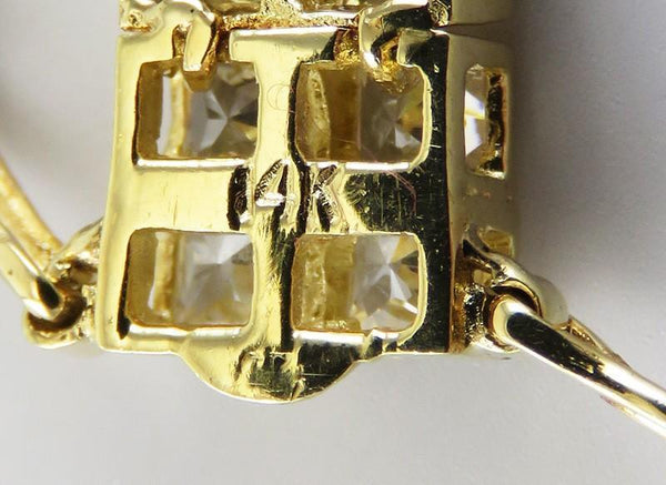 Finest Quality 14K Yellow Gold CZ Double Tennis Bracelet 7"