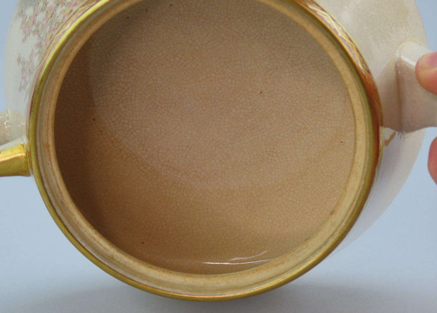 Lovely 21 Piece Japanese Satsuma Tea Set Service for 6 Cherry Blossoms