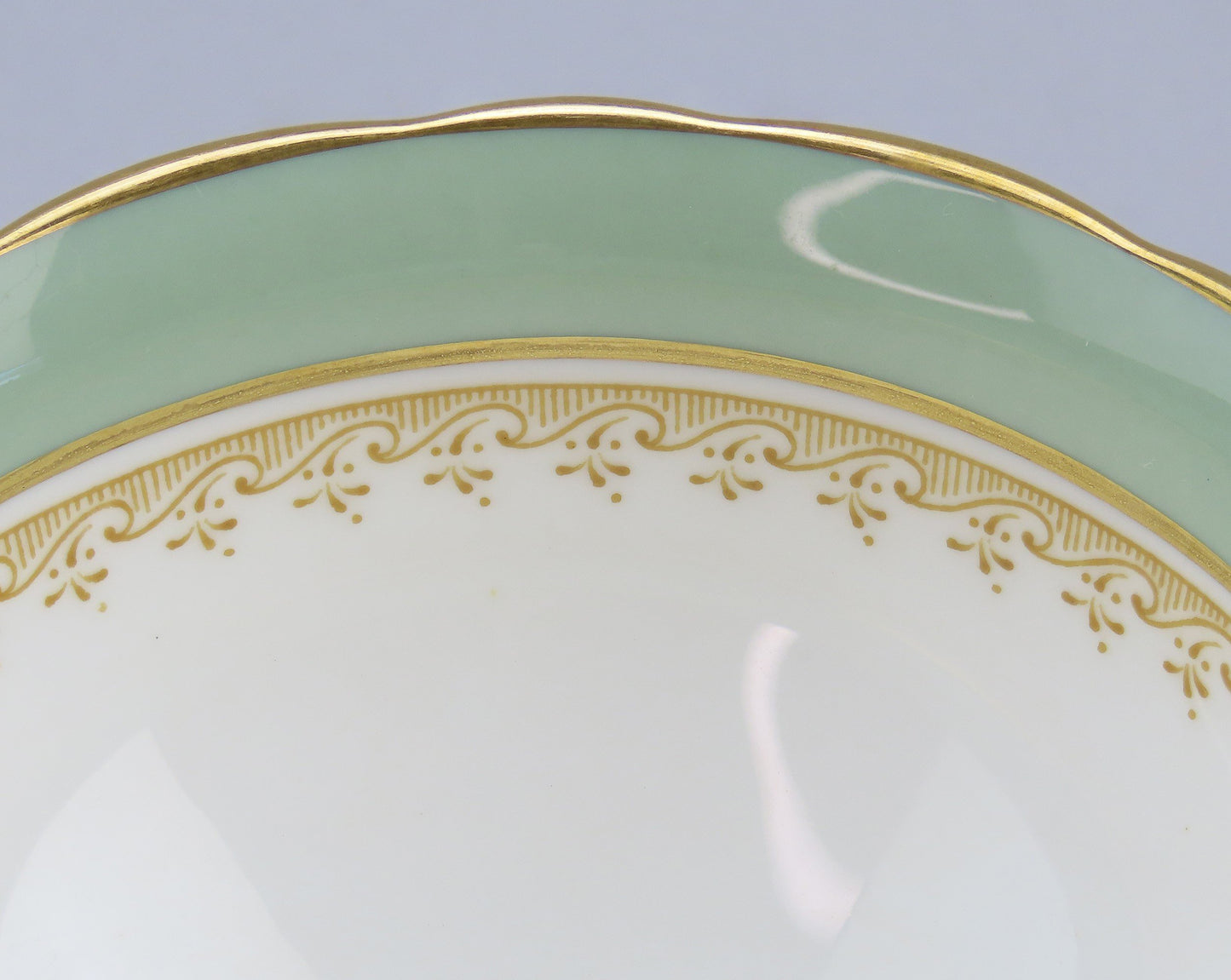 1960s Vintage Wedgwood Eccles Bead Celadon Service For 5 Demitasse Cups Saucers