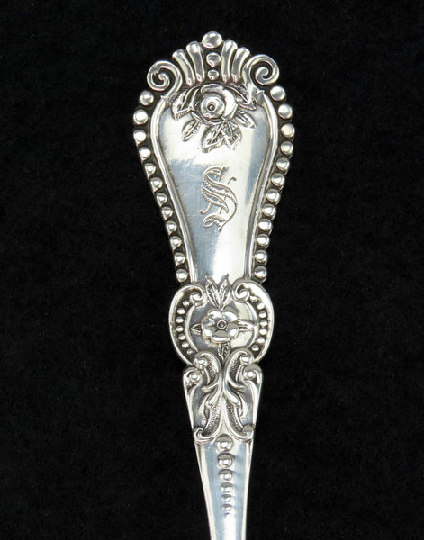 Rare c1895 Fessenden Sterling Silver Alice Cucumber Tomato Slice Server S Mono