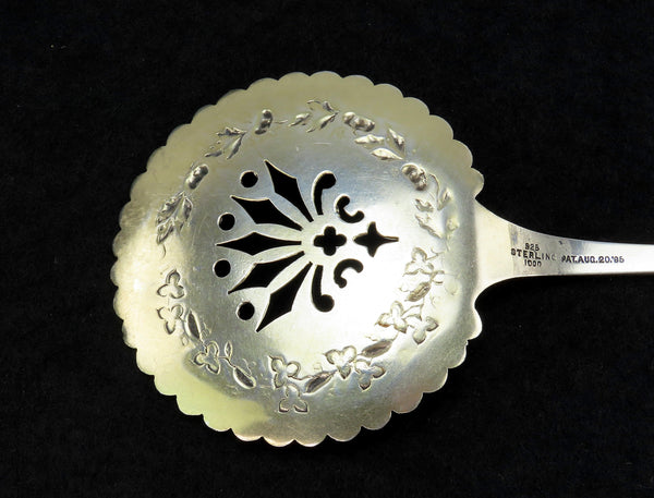 Rare c1895 Fessenden Sterling Silver Alice Cucumber Tomato Slice Server S Mono