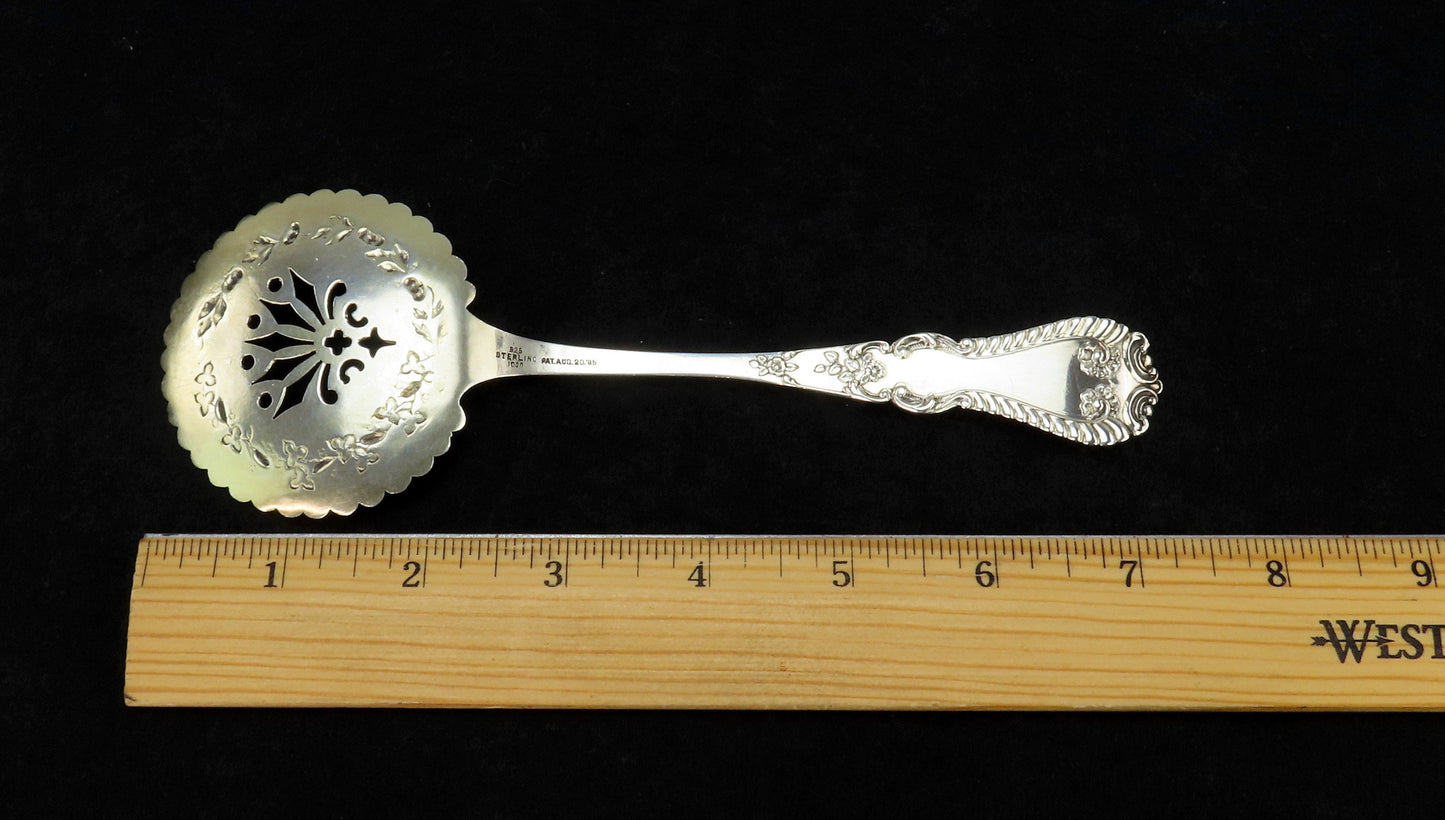 Rare c1895 Fessenden Sterling Silver Alice Cucumber Tomato Slice Server S Mono