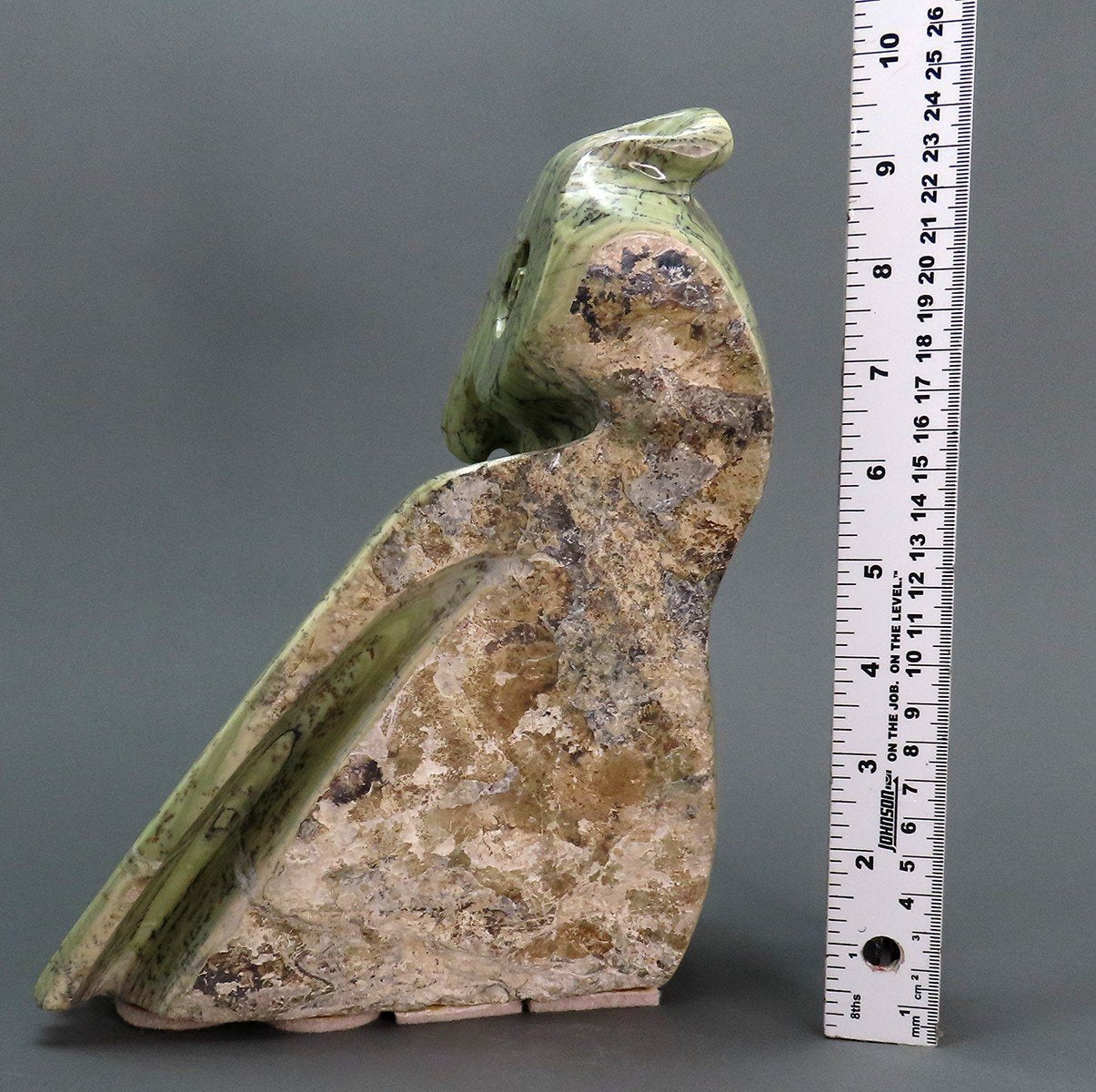 Zachariah Njobo Zimbabwean Whimsical Stone Carved Owl 9 1/2 inches